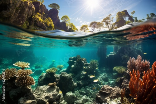 Stunning Coral Reef in Raja Ampat, Generative AI © Shooting Star Std
