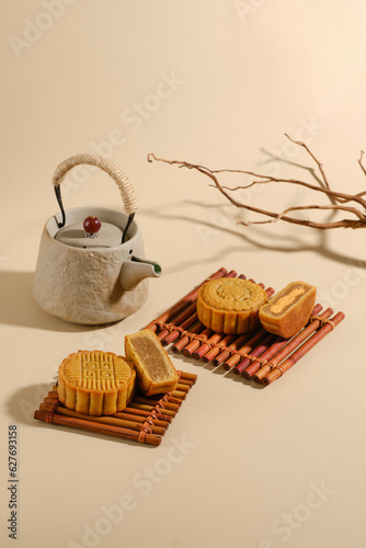 Moon Cake Mid Autumn Festival minimalism conceptual,chinese style