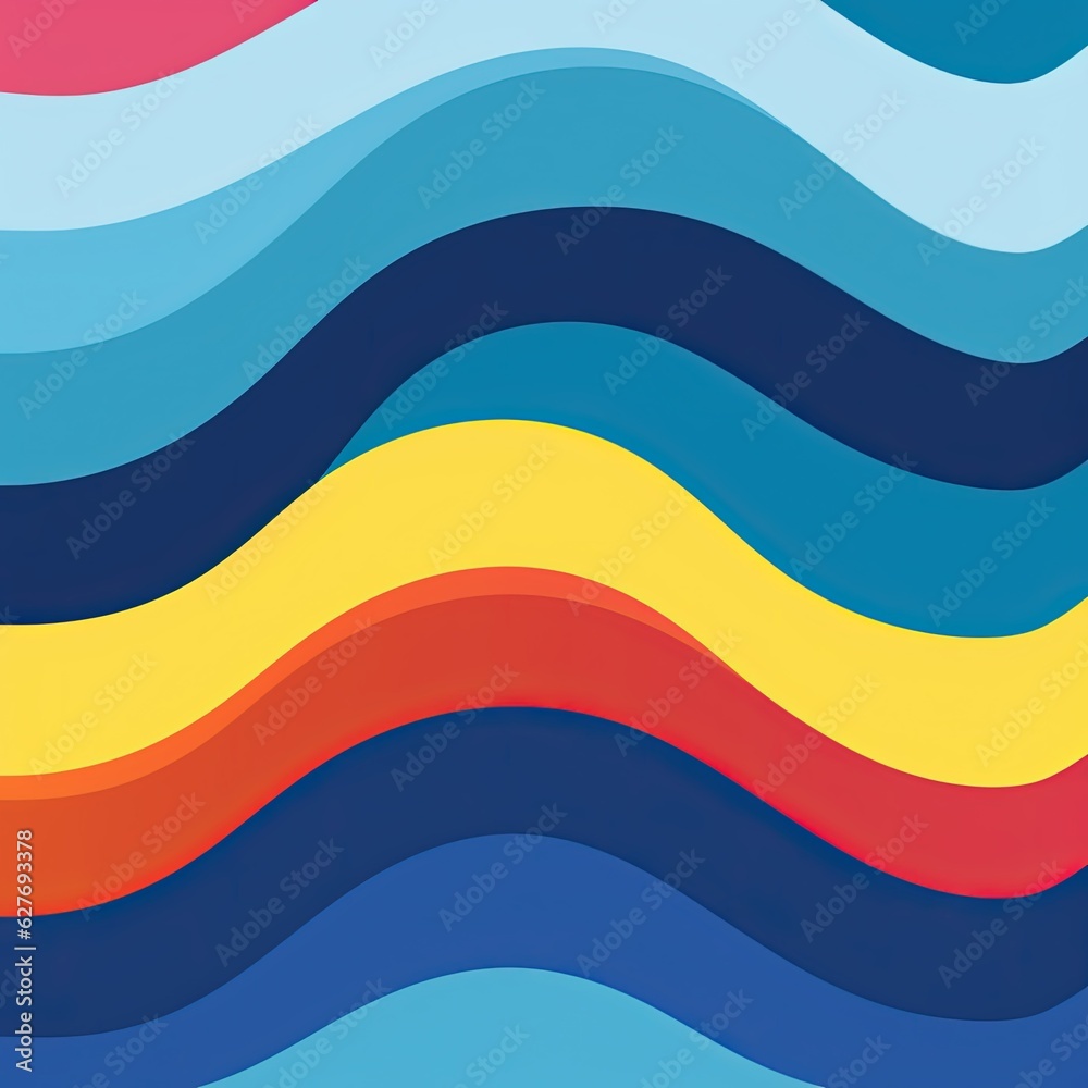 Abstract gradient color background with curved wavy lines. Vector illustration. generative ai Abstract gradient color background with curved wavy lines. Vector illustration. generative ai