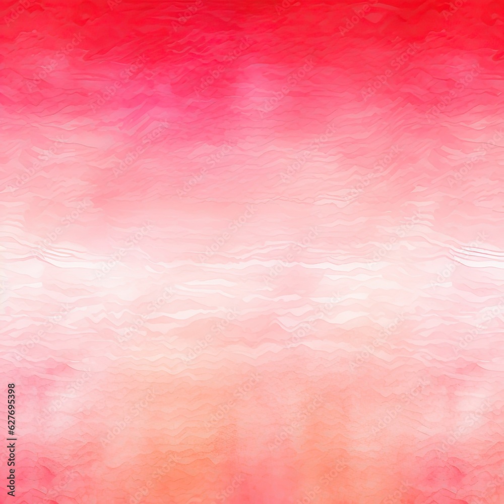 Fototapeta premium Bright red watercolor texture on white paper background. generative ai