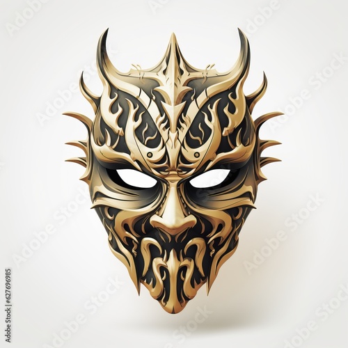 stylish face mask in modern colors isolated on white, ai tools generated image