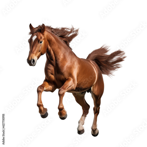 Obraz na plátně Brown horse on isolated