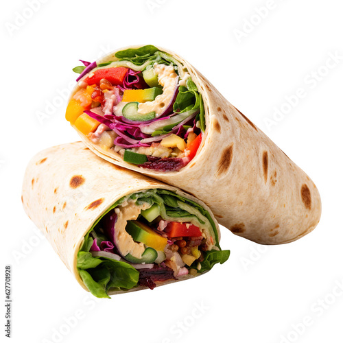 Obraz na płótnie Chicken wrap sandwich, created with Generative AI