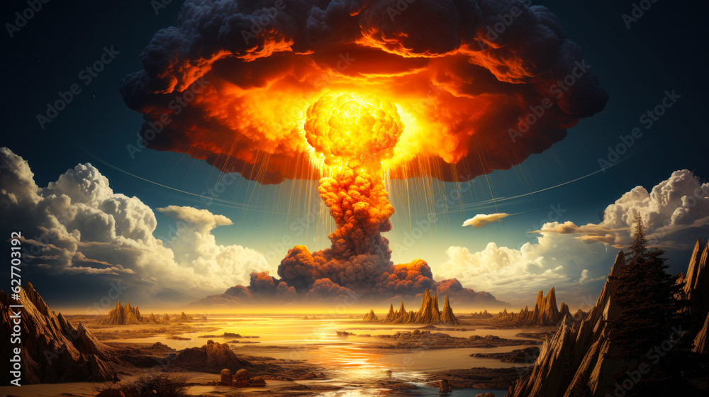 Mushroom Cloud: Devastating Nuclear Blast