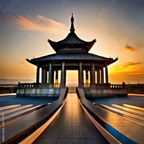sunset at the temple of heaven 