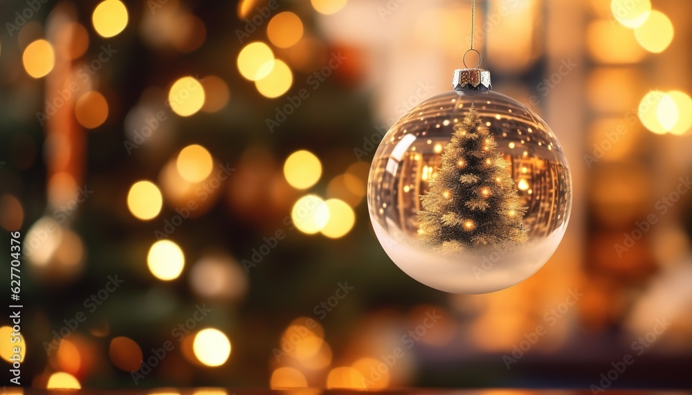 Christmas tree decoration. Generative AI Christmas tree decoration. Generative AI