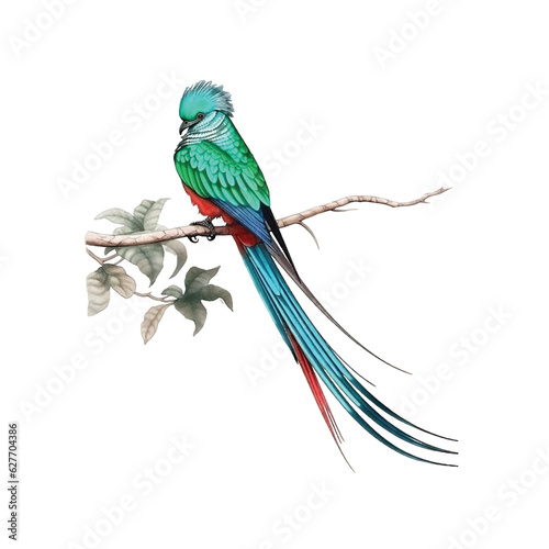  Resplendent Quetzal watercolor paint 
