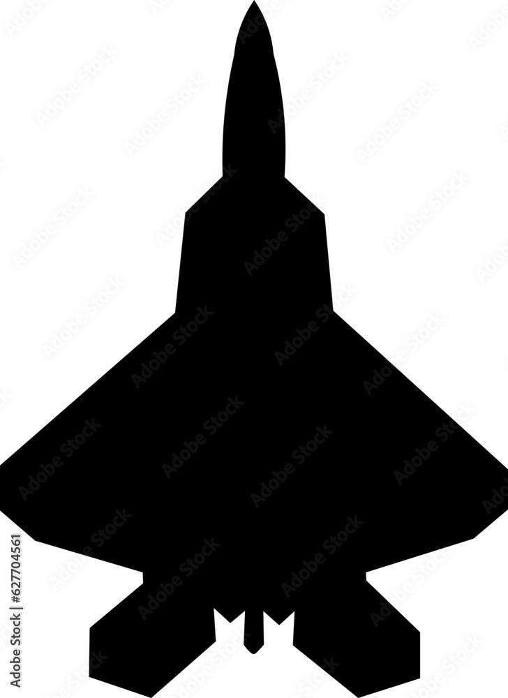 Military Jet Silhouette Illustration Vector Military Jet Silhouette Illustration Vector