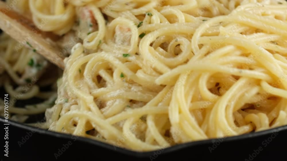 Pasta with shrimps in cream sauce Pasta with shrimps in cream sauce