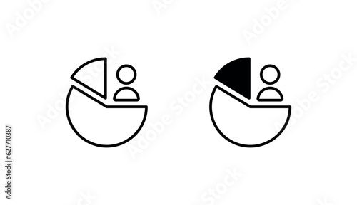 Share Holder icon design with white background stock illustration