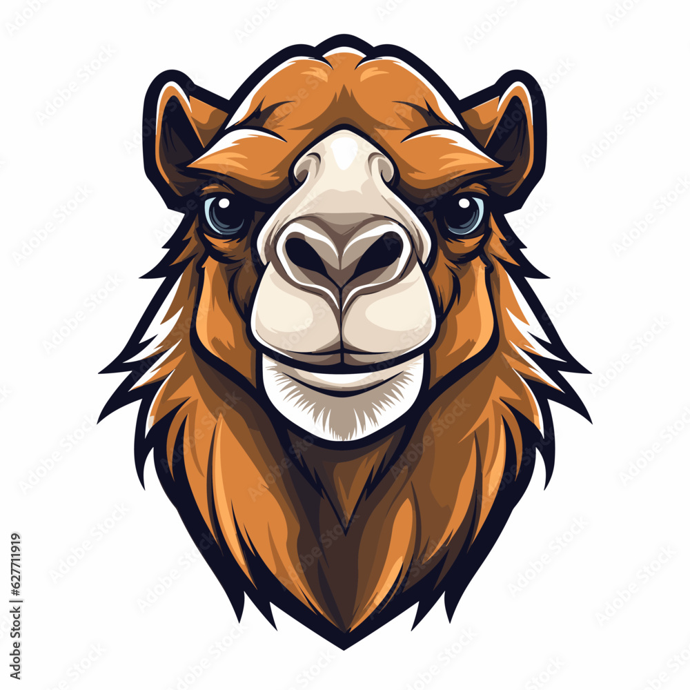 Fototapeta premium Esport vector logo camel, camel icon, camel head, vector