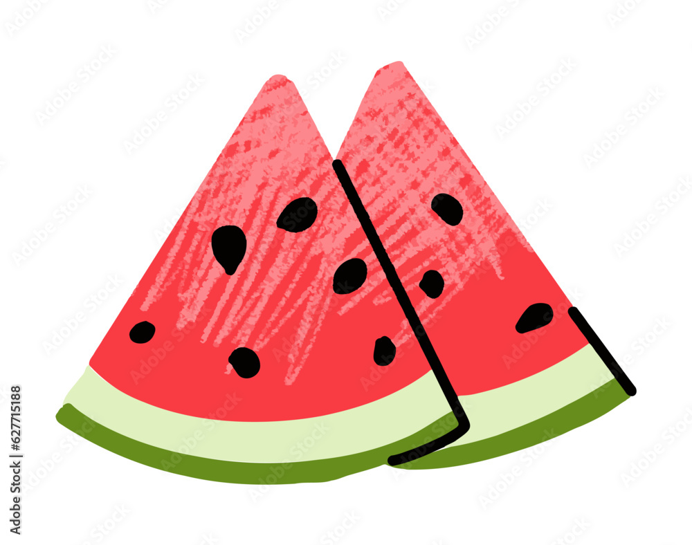 watermelon fruit, simple illustration in abstract flat sketch drawing style, healthy food watermelon fruit, simple illustration in abstract flat sketch drawing style, healthy food