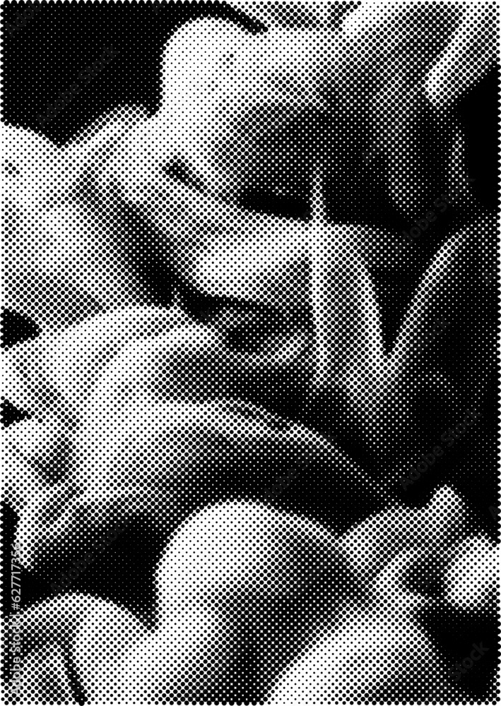 Halftone abstract vector texture