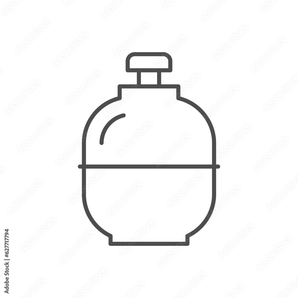 Fototapeta premium Gas cylinder line outline icon