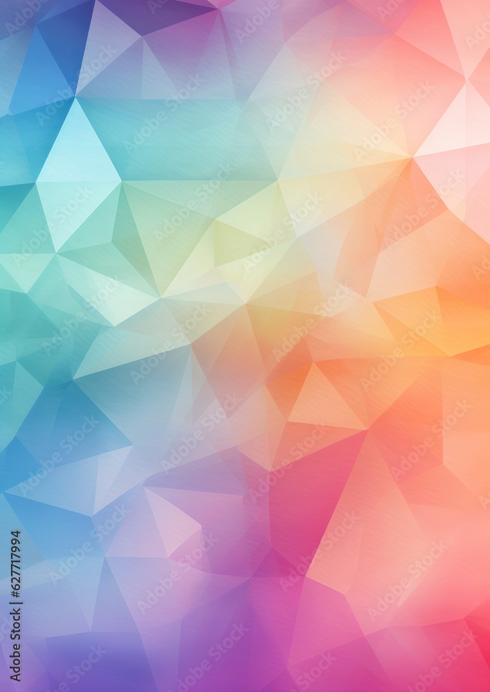 Colorful background with colorful pastel triangle design in the middle, mobile wallpaper.