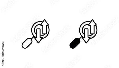 Market Search icon design with white background stock illustration