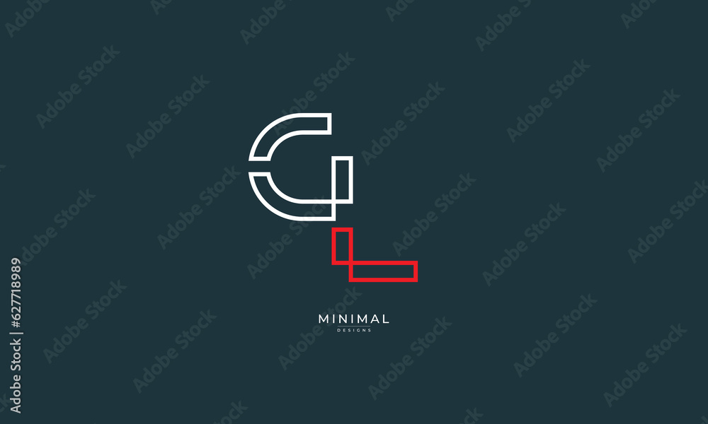Alphabet letter icon logo GL Alphabet letter icon logo GL