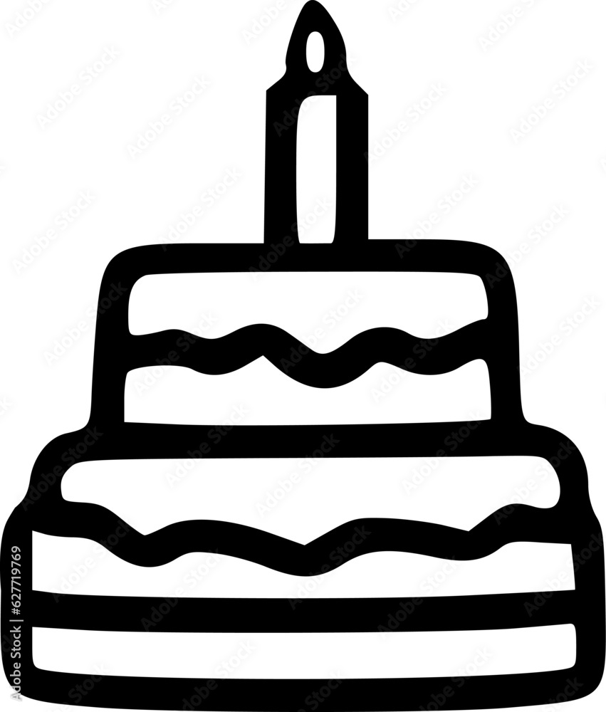 Birthday cake line icon, filled outline vector sign, linear colorful sign, symbol, vector, art Birthday cake line icon, filled outline vector sign, linear colorful sign, symbol, vector, art