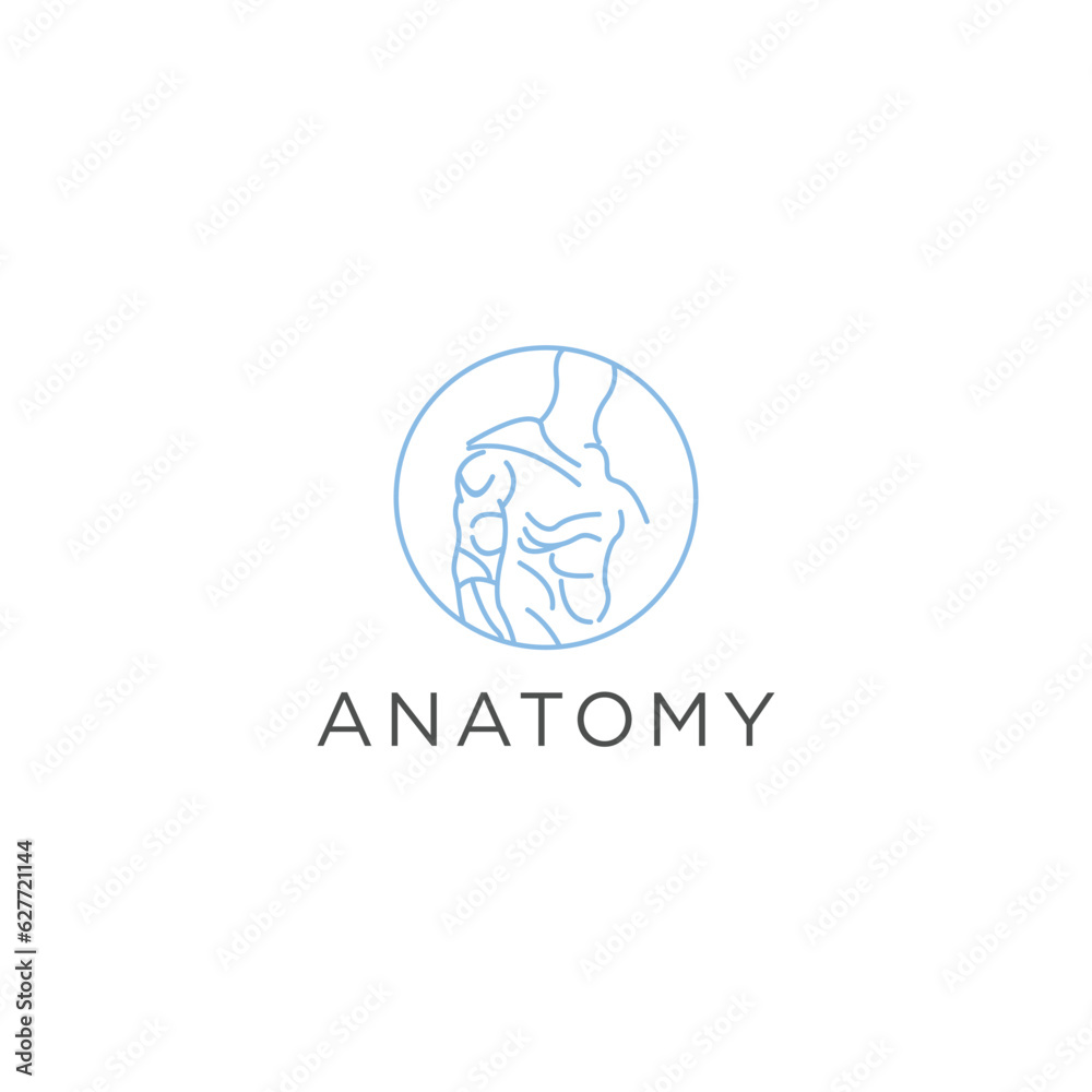 Fototapeta premium Body anatomy logo design icon vector