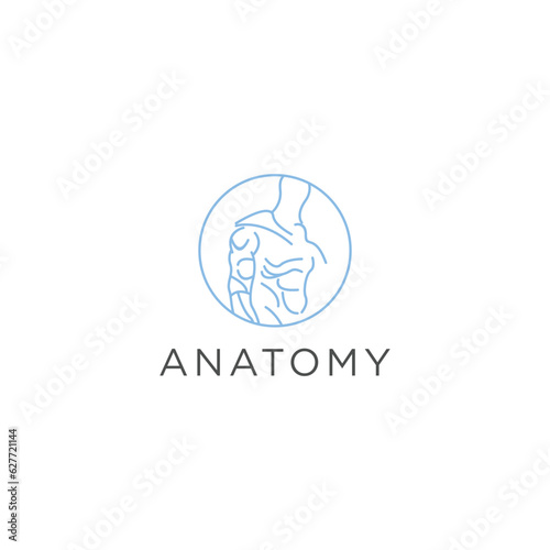 Body anatomy logo design icon vector