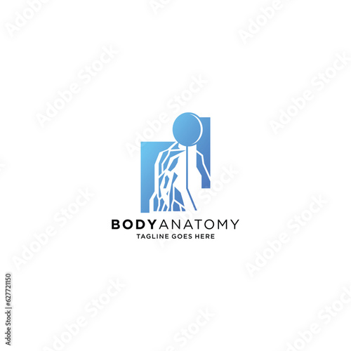 Body anatomy logo design icon vector