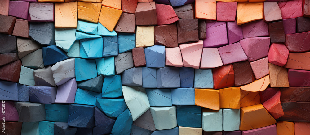 Generative ai illustration of colored ceramic mosaic tiles Generative ai illustration of colored ceramic mosaic tiles
