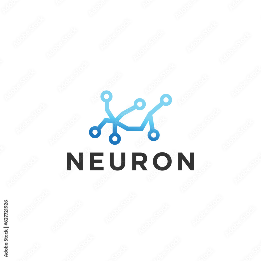 Neuron logo design template flat vector Neuron logo design template flat vector