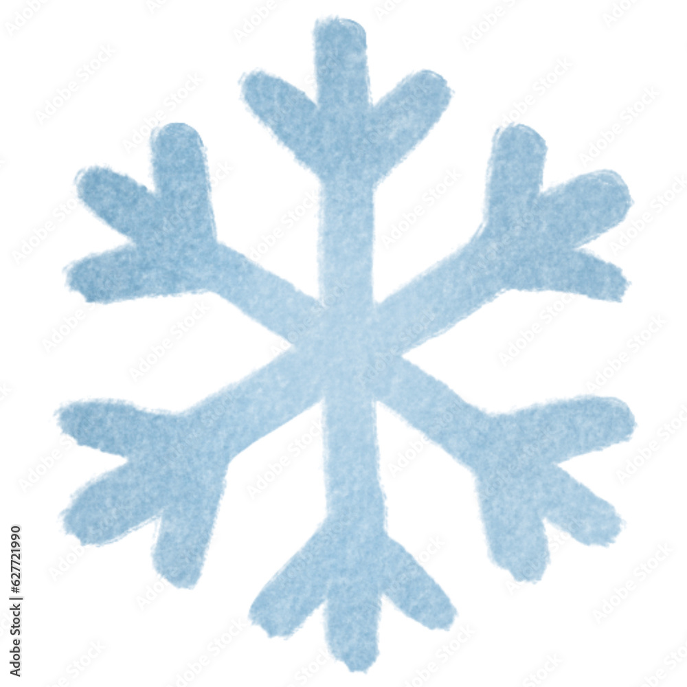 Obraz premium Weather Snowflake in winter Illustration Hand Drawn Doodle