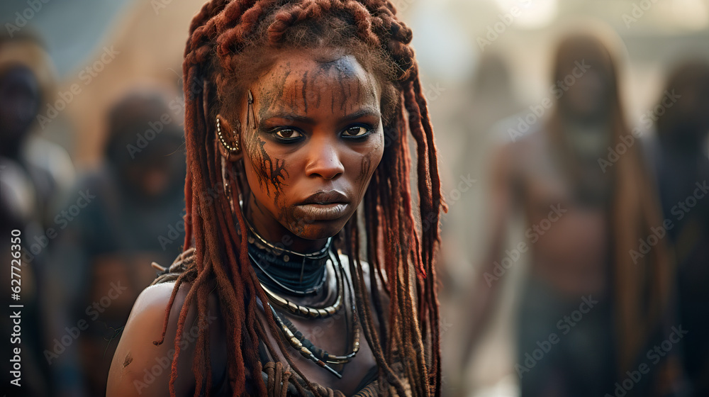 Himba people - Portrait with rich details. Himba people - Portrait with rich details.