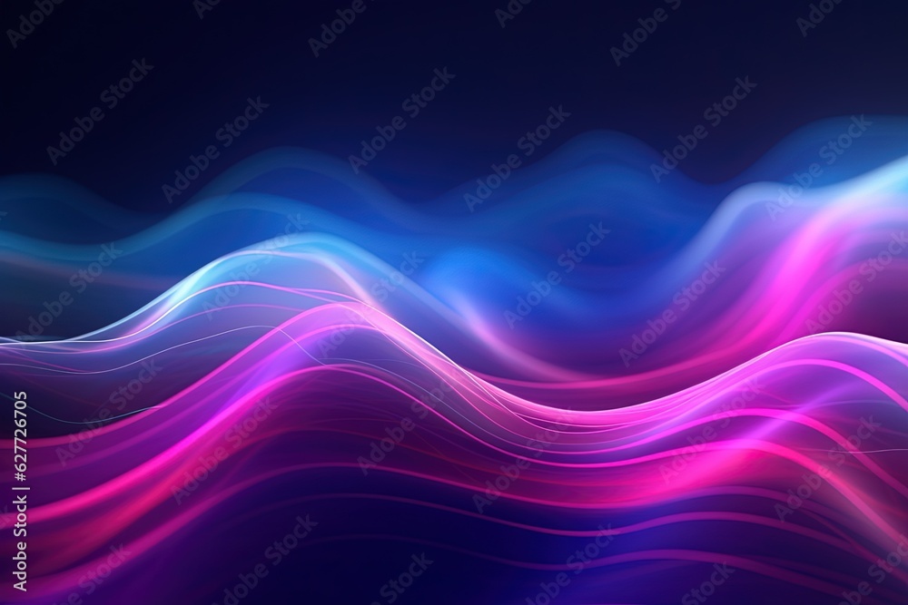 abstract futuristic background with pink blue glowing neon moving high speed wave lines and bokeh lights. Data transfer concept Fantastic wallpaper