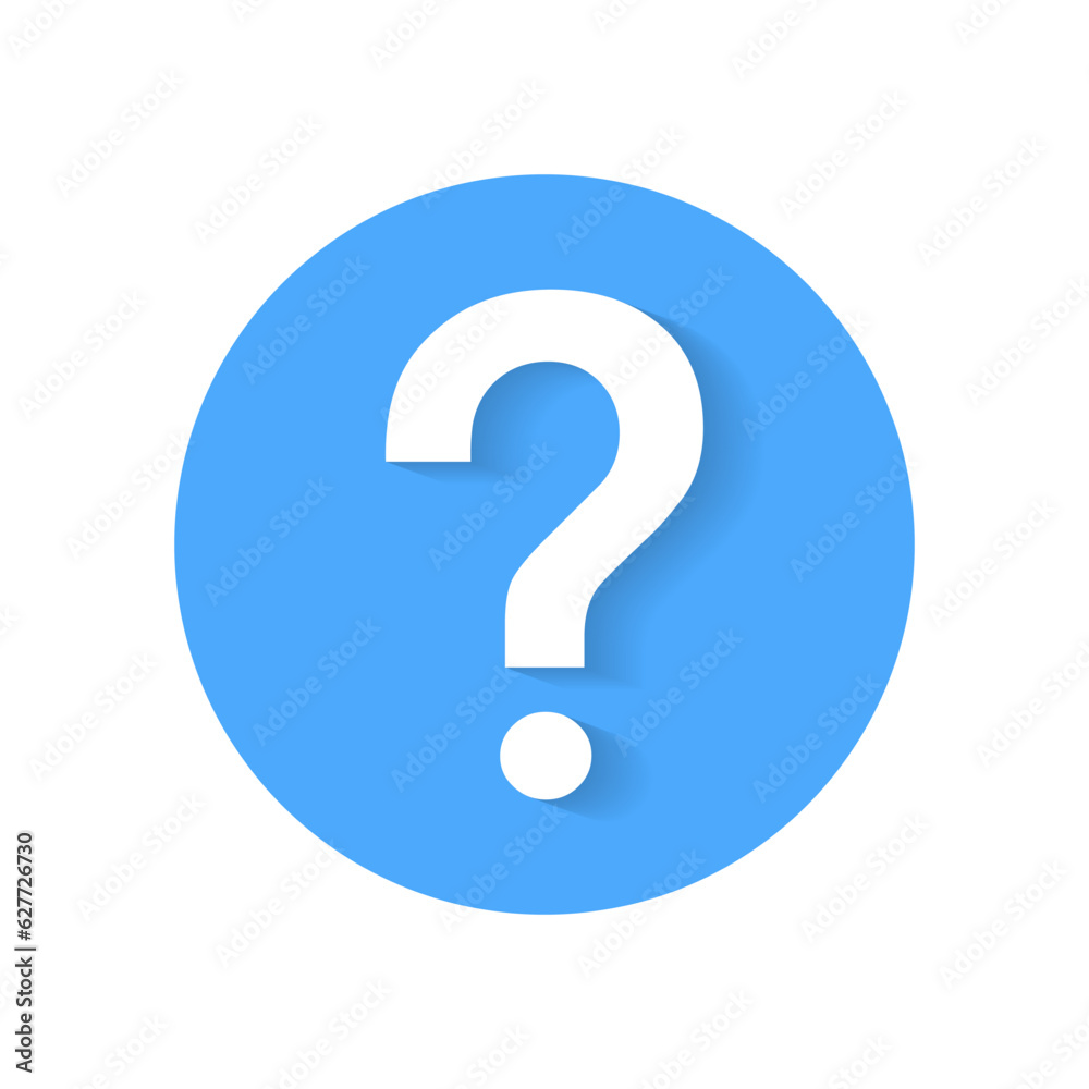 Question mark, help support icon vector in flat concept Question mark, help support icon vector in flat concept