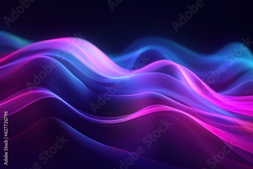 Wallpaper Mural abstract futuristic background with pink blue glowing neon moving high speed wave lines and bokeh lights. Data transfer concept Fantastic wallpaper Torontodigital.ca