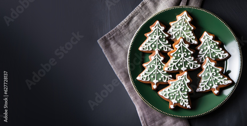 A plate of Christmas Tree C...