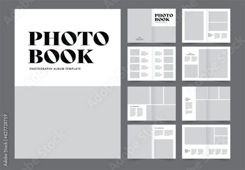 Photobook Design and Photo Album Book Layout Template  photo