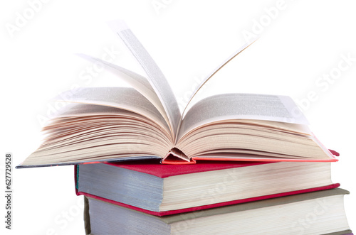  Open book on a white background.