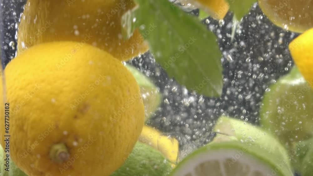 Macro Shot Preparation of Fresh Lemonade