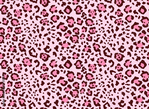 Abstract animal seamless leopard fur pattern. Wild leopard print background. Modern panther animal fabric textile