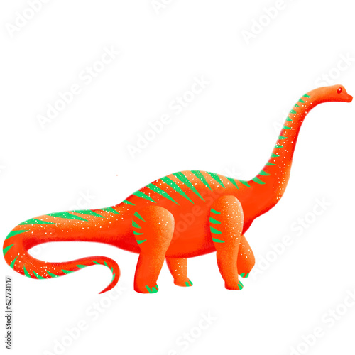 Dinosaur - Brontosaurus - Handdrawn illustration
