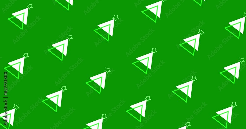 Christmas animated background with abstract trees