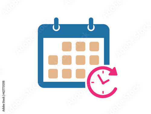 Calendar icon. Schedule icon isolated on white background. Vector illustration.