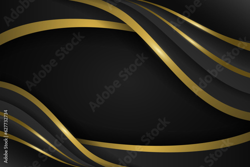 Luxury abstract background with gold and black colour