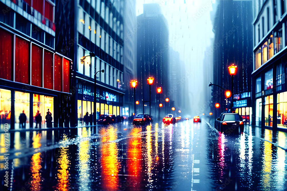 rainy day city
generative ai
