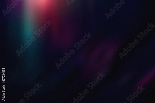 Dark gradient background with light flares, grainy and noise texture.