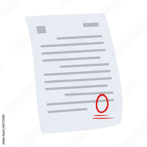 exam paper with bad grade with good quality and good design
