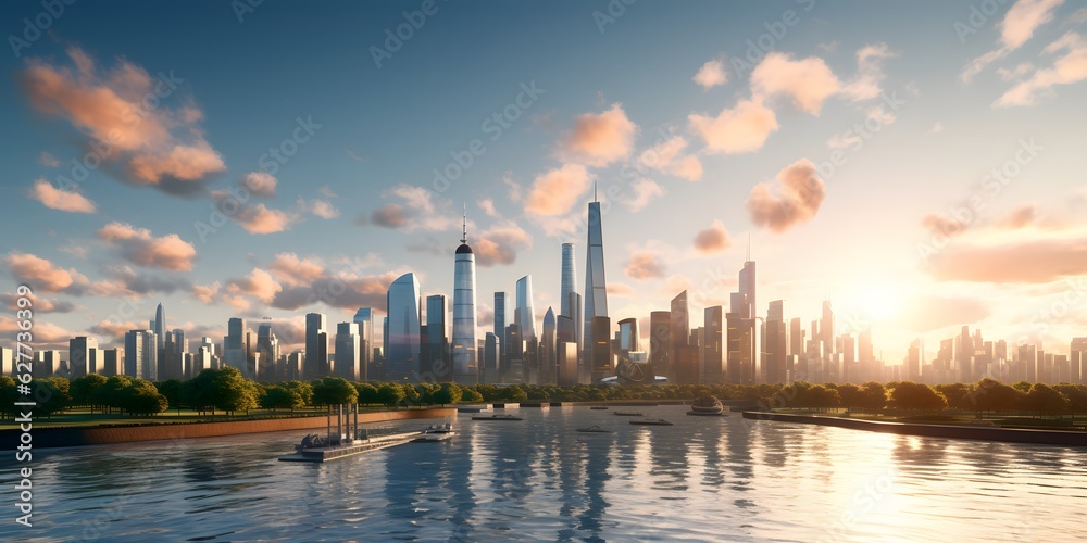 Fototapeta premium city skyline