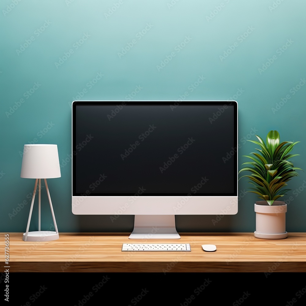Office Pc On Desk Office Pc On Desk