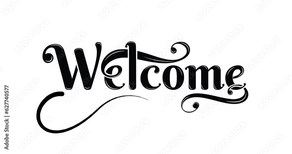 animation. Handwritten text modern calligraphy sign in black