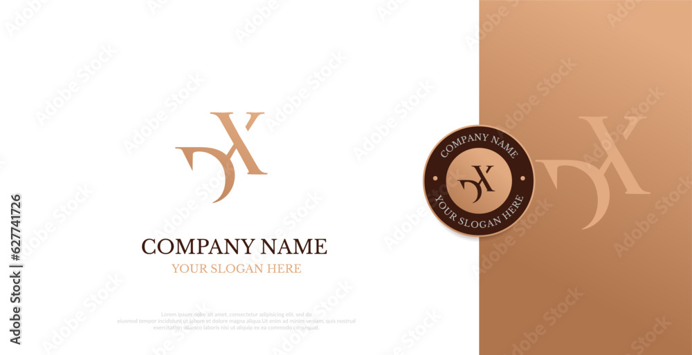 Initial DX Logo Design Vector