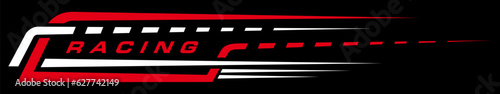 Sport racing emblem, car race line decals print. Motorsport rally racing sticker, automobile motor transport speed drive, t-shirt line decals
