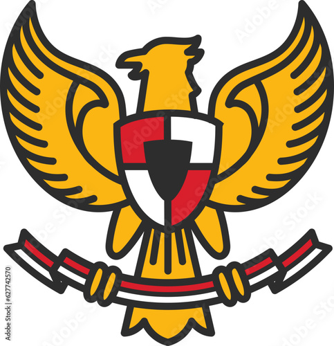 Simbol Garuda Pancasila - Ilustrasi Kemerdekaan Indonesia photo